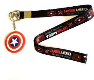 ShopTalk Captain America Fabric id Tag With Shield Key Chain