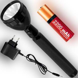 JMALL Waterproof 600 Meter Long Range Laser LED Metal Body Rechargeable 2 Mode Flashlight Torch Outdoor Lamp Search Light 2W (6 Month Warranty) Torch