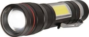 Care 4 ZOOM USB option with Usb Charging with 3 function(high, cob light and blinker) (Black : Rechargeable) Torch