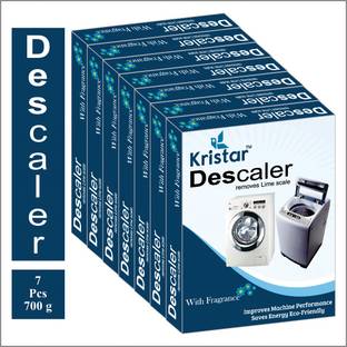 Kristar Washing Machine Tub/Drum cleaning Powder with Best appliance Descaler Technology for any fully automatic front/top load washing machine pack of 7 (700 gm). Detergent Powder (Lemon)