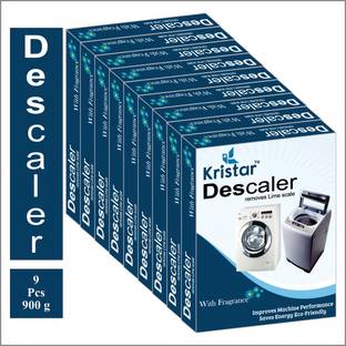 Kristar Washing Machine Tub/Drum cleaning Powder with Best appliance Descaler Technology for any fully automatic front/top load washing machine pack of 9 (900 gm). Detergent Powder