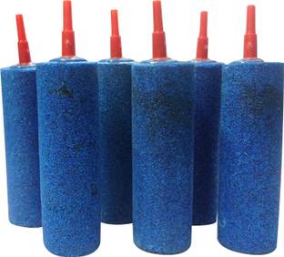 Grand Air Stone Cylinder LXD: Bubble Diffuser for Biofloc Fish Farming Tank Pond Aeration Aquarium (6 Stones). Aquarium Air Stone