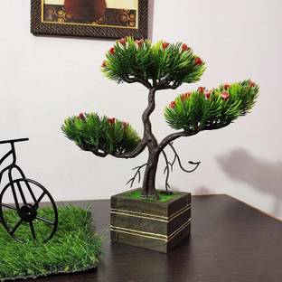 Amishi Blissful Bonsai Artificial Plant  with Pot
