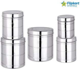 Flipkart SmartBuy Steel Grocery Container  - 850 ml, 1200 ml, 1400 ml, 1950 ml, 2500 ml