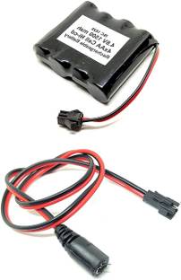 INVENTO 1Pcs 4.8V 1500mAh Ni-cd Rechargeable 1.2V x 4 AA Cell Battery Pack with 5.5mm DC Female Jack Plug wire 500mm Long Automotive Electronic Hobby Kit