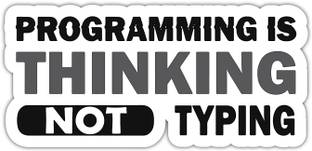 woopme Programming is Thinking Not Typing for Developers Programmers Laptop Trackpad Stickers Vinyl Laptop Decal 15.6