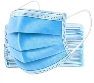 Wellstar Surgical mask pack of 100 pieces Disposable Masks 3 ply layer with nose clip Meltblown Ultrasonic Use and Throw Masks Pack of 100 Pcs Pin Certified by CE ISO GMP Best for Men Women Surgical Mask