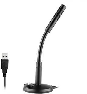 AMG Music Noise Cancelling USB Microphone Desktop Mic with Flexible Neck Condenser Mike For Window and Mac Professional PC USB Microphone For Computer, Laptop, Desktop,Gaming Mic Plug and Play Mic Microphone