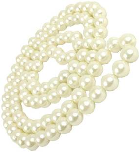 PRIYANSHU INDUSTRIES Pure Mala Original Certified White Pearl 108+1Beads Saccha Moti Necklace Pearl Mother of Pearl Necklace