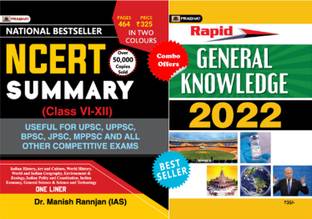 NCERT SUMMARY KIT (Set Of 2 Books) NCERT Summary (Class VI – XII) One Liner General Knowledge Book New Latest Edition + RAPID General Knowledge 2022 For Competitive Exams