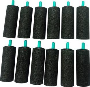Grand Air Stone Cylinder LXD: Bubble Diffuser for Aquarium increase Oxygen healthy environment for your Fish (12 Stones). Aquarium Air Stone