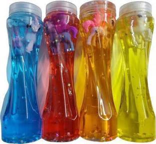 shopncreate Pack of 4 Slime Perfect For Party Favors And Any Occasion Can Be Brightened Up By This Shimmering Slime. It Does Not Stick To Tile/Clothes/Walls/Carpets. Easy To Clean Up. Looks Like Jelly, Clear Slime, Mud Clay Slime,Super Light, Soft, Color Is Pure, Can Be Arbitrary Mixed Color, Easy Modelling.You Can Poke It, Stretch It, Wiggle It, Pour It From Hand To Hand. All In All, A Very Satisfying Feeling. For The Child's Amusement. Not Recommended Ages Under 3, Do Not Eat. A Great Intelligent Plasticine Toy For Kids, Rich Colors, Develop Kids' Creativity And Imagination. Slime That Moves Like A Liquid But Feels Like A Solid. Art Clay