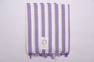 HAIDER ALI AND SONS Cotton Queen Flat 120 TC Striped Bedsheet