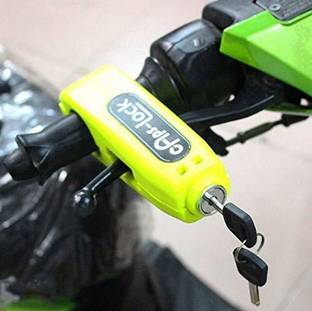 FGG Heavy Duty Bike Brake Lock - Locking System by Holding Handle Bar with Brake Lever - for All Bikes & Scooters (Multi Colored) Heavy Duty Bike Brake Lock - Locking System by Holding Handle Bar with Brake Lever - for All Bikes & Scooters (Multi Colored) Pad Lock
