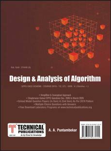 Design and Analysis of Algorithm for SPPU 19 Course (TE - SEM V - IT- 314445A) (Elective - 1)