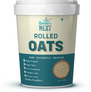 Nature's Next Rolled Oats - Raw - Authentic - Pristine - High Protein - High Fiber - Gluten Free - Healthy Breakfast - Best In Class Oats Box