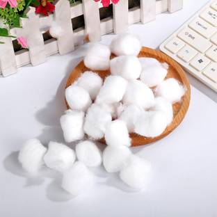 Nyamah sales White Cotton Balls for Nail & Make-up Removal Medium Size Multipurpose Baby Care (50 PCS)