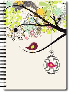 Nourish A4 Size RULED Pages Colourful Graphic Diary A4 Notebook Ruled 75 Pages
