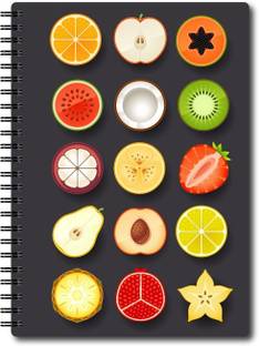 Nourish A4 Size Plain Pages Colourful Graphic Diary A4 Notebook Unruled 75 Pages