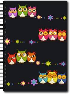 Nourish A4 Size Plain Pages Colourful Graphic Diary A4 Notebook Unruled 75 Pages