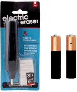 Definite Cordless Electric Eraser with 30 Refills for Technical Drawing and Precision with 2 AAA Long Lasting Batteries Cordless Electric Eraser