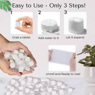 GSC 100 pcs Disposable Coin wet Facial Tissue Coin Magic Tissue (Pack of 100 pc)