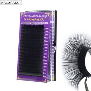 Nagaraku 16 Rows Faux mink individual eyelash lashes maquiagem cilios for professionals soft mink eyelash extension False Eyelash (Thickness 0.10mm/12mm Length, B curl)