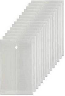KRISHVIA plastic A4 Sze Plastic Document File Bag (Set Of 5, Transparent)i