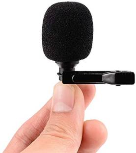 ALA Collar - Mic Clip on Microphone 3.5mm Microphone, Earphone for calls, Video Conferences, and Monitoring, black, small Microphone