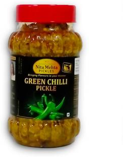 KITCHEN QUEEN NITA MEHTA Green Chilli Pickle | Hari Mirch Ka Achaar | Pure and Organic Oil and Green Chillies Used Green Chilli Pickle