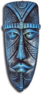 Hand Artz Eco Friendly Handmade & Hand Painted Wall Hanging Egyptian Mask Decorative Showpiece  -  22.89 cm