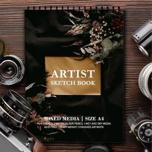 BPDESIGNSOLUTION Alisa Pattern Sketch Book for Arts and Drawing 100 Pages 140 GSM Size A4 Sketch Pad (50 Sheets) Sketch Pad