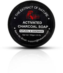 BEMEN Activated Charcoal Soap for Deep Cleaning with Olive Oil, Activated Charcoal Powder, and Glycerine | Charm and Fresh Fragrance