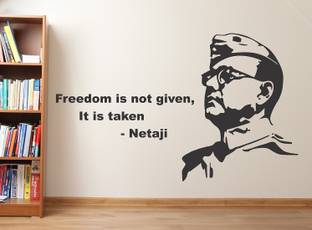 Wallzone 80 cm Netaji Removable Sticker