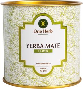 one herb Yerba Mate Tea 40g, Superherb for Energy, Supports Weight Loss, Boosts Mental Focus, Herbal Tea, Caffeine Free Herbal Tea Tin