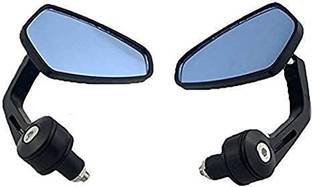 DvineAutoFashionZ Manual Rear View Mirror, Passenger Side, Driver Side For Bajaj, Hero, Honda, KTM, Royal Enfield, Suzuki, Yamaha, TVS, Universal For Bike Standard 350 Twin Spark, Super Splendor, Thunderbird 350, Universal For Bike