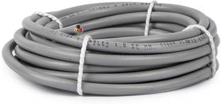 Oxcord 3 core round copper wires and cables 1mm for domestic and industrial electric connections ( 10 Metres ) 1 sq/mm Grey 10 m Wire