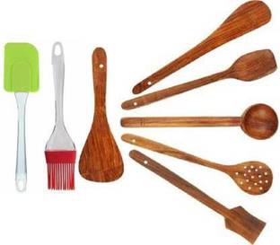 LyqArt Wooden, Silicone Ladle