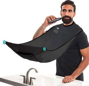 TRUSTECH Beard Bib | Beard Trimmings Catcher and Grooming Apron | Black Electronic Components Electronic Hobby Kit
