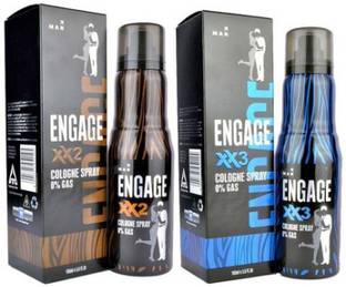 Engage Men XX2 & XX3 Cologne Spray (2 x 135ml) Eau de Cologne  -  270 ml
