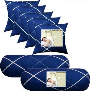 ACTOS 5 cushion And 2 Microfibre Geometric Bolster Pack of 7