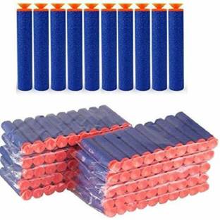 luzzo Suction Head & Rounded Head Combo Soft Foam Darts Bullets of Blaster Toy Guns for Fun Shooting Battle Fight of Boys Kids (Blue) (20 Round Head Bullet + 20 Suction Head Bullet) Softball