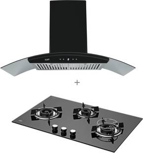 Kaff LIZDHC90+HBR783 Auto Clean Wall Mounted Black 1248 CMH Chimney