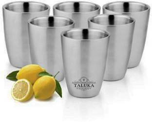 TALUKA (Pack of 6) Double wall Glass Glass Set Water/Juice Glass