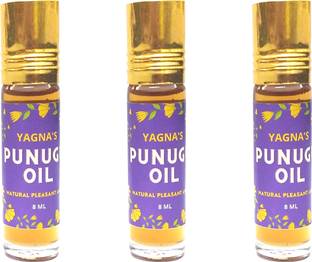 Epoojacart Pack of 3 Punugu Oil- Punugu Thailam- Civet Oil- Natural Fragrance Oil- Roller Perfume