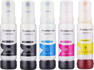 R C Print 001/003 Ink Compatible For EPSON Printers L3110 L3150 L5190 L1110 L4150 L6170 Black + Tri Color Combo Pack Ink Bottle