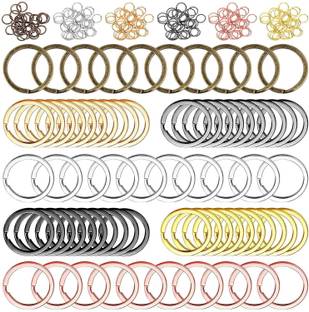 DIY Crafts Keychain Rings Set Including Choice Colors Flat Split Key Chain Rings and Open Jump Rings for Home Car Keys Attachment Key Chain