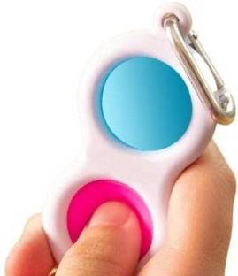 FITUP ™ Simple Dimple Fidget Toy Mini Keychain Early Education Brain Teaser Popping Fidget Toys Stress Relief Hand Toys for Kids Adults,Pop It Fidget Toys,Push Pop Bubble Fidget Sensory Toy Key Chain