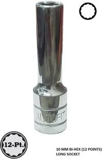 AUTOFIT 10 MM 1/2" Drive Bi-Hex (12 Points) Long Socket Socket Set