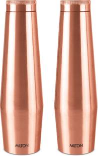 MILTON Copper Crown 1100 Water Bottle, Set of 2, 1.09 Litre Each 1090 ml Bottle